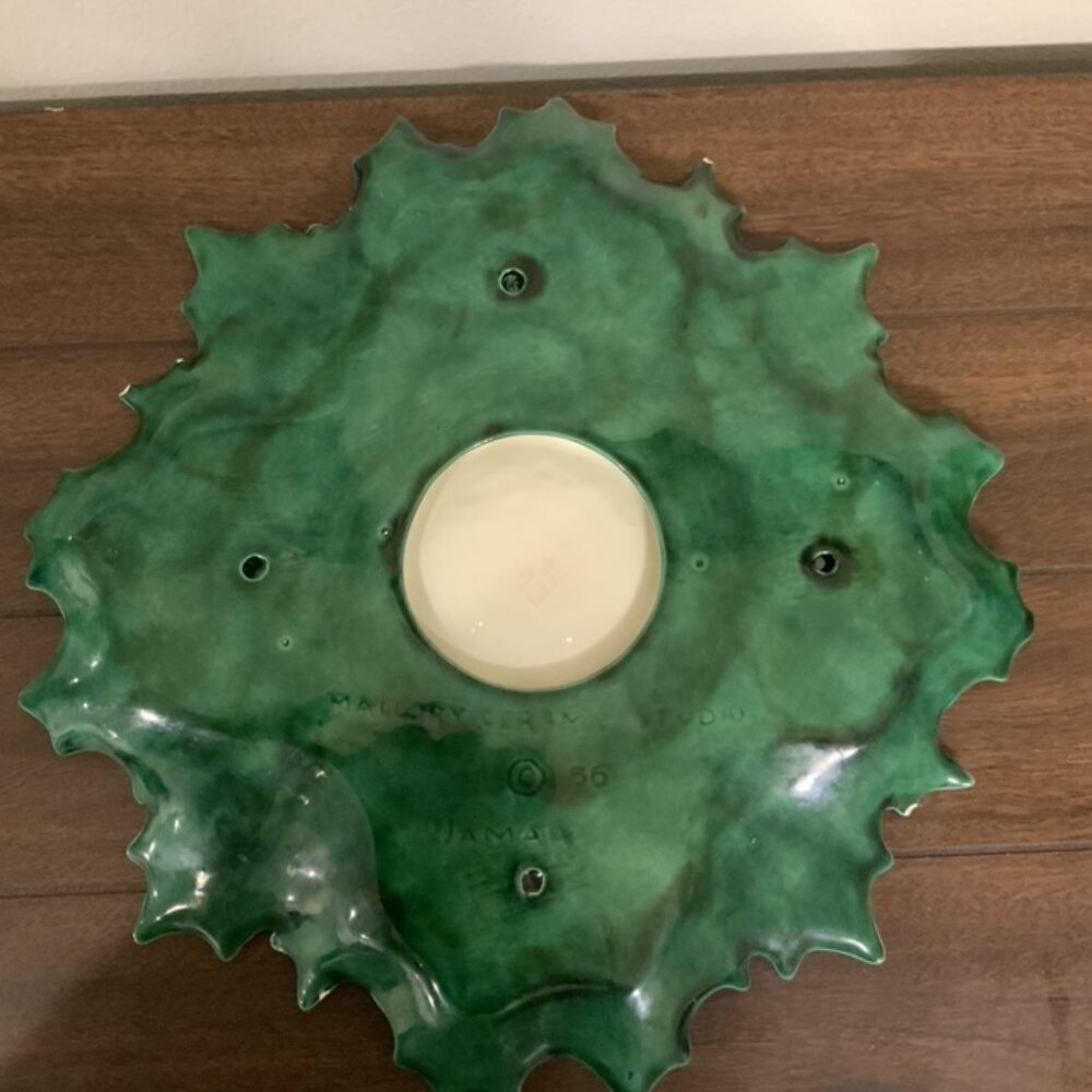 Jamar Mallory Ceramic Studio Vintage Holly Relish Dish Serving Platter - Picture 4 of 9